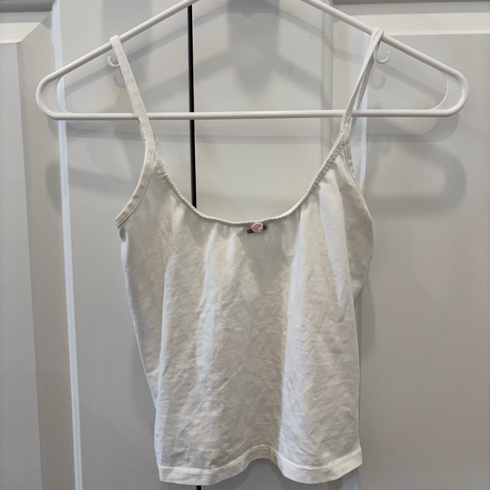 Cream Sleeveless Fitted Camisole Top